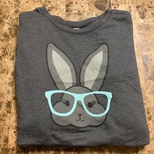 Cute crop hipster bunny sweatshirt